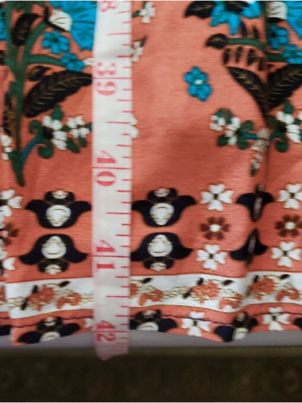 BloomChic Navy Floral Boho Mini Dress with Teal & Coral Accents - Picture 10 of 10